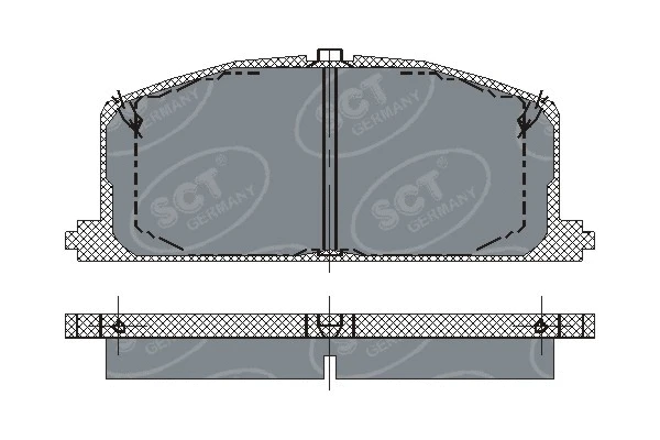 Kit de plaquettes de frein, frein à disque SCT - MANNOL SP 118 PR