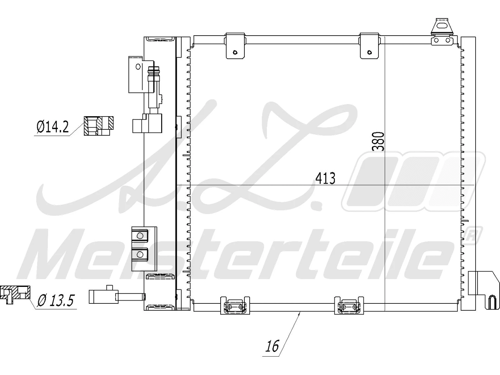 Condenseur, climatisation A.Z. Meisterteile AZMT-45-030-1033