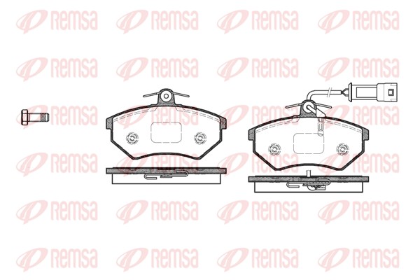 Kit de plaquettes de frein, frein à disque REMSA 0134.52