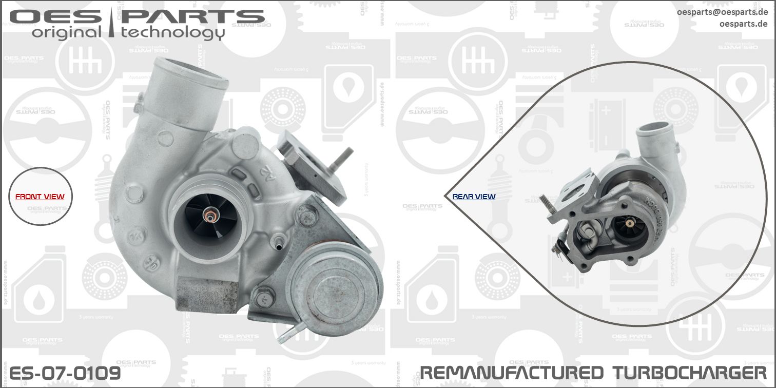 Turbocompresseur, suralimentation OES PARTS ES-07-0109
