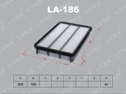 Filtre à air LYNXAUTO LA-186