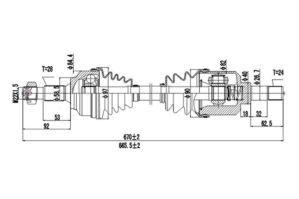 Arbre de transmission DYNAMATRIX DDS210266