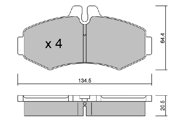 Kit de plaquettes de frein, frein à disque AISIN BPMB-1011