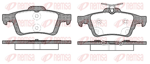 Kit de plaquettes de frein, frein à disque REMSA 0842.70