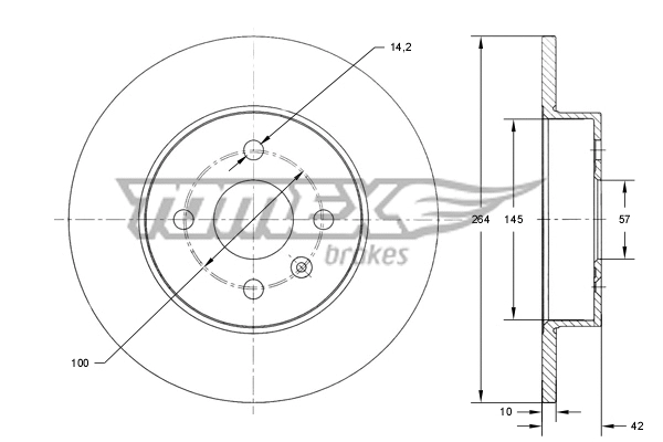 Disque de frein TOMEX Brakes TX 72-08