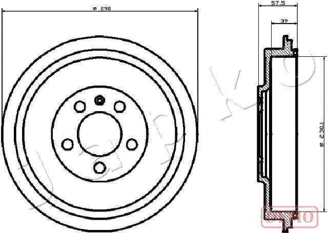Tambour de frein JAPKO 560906C