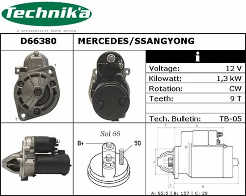 Démarreur Technika D66380