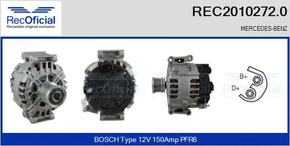 Alternateur RECOFICIAL REC2010272.0