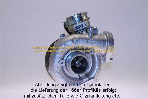 Turbocompresseur, suralimentation SCHLÜTTER TURBOLADER 166-09291