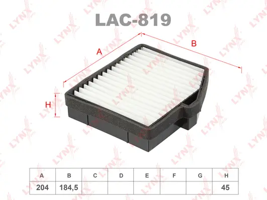 Filtre, air de l'habitacle LYNXAUTO LAC-819
