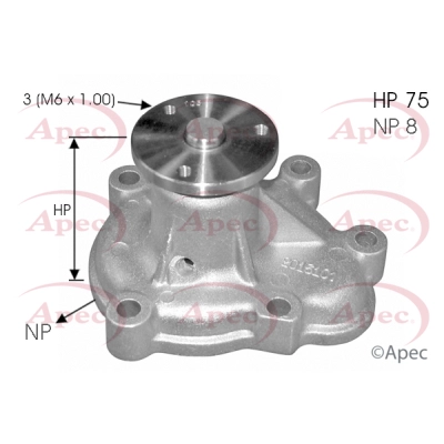 Pompe à eau, refroidissement du moteur APEC AWP1542