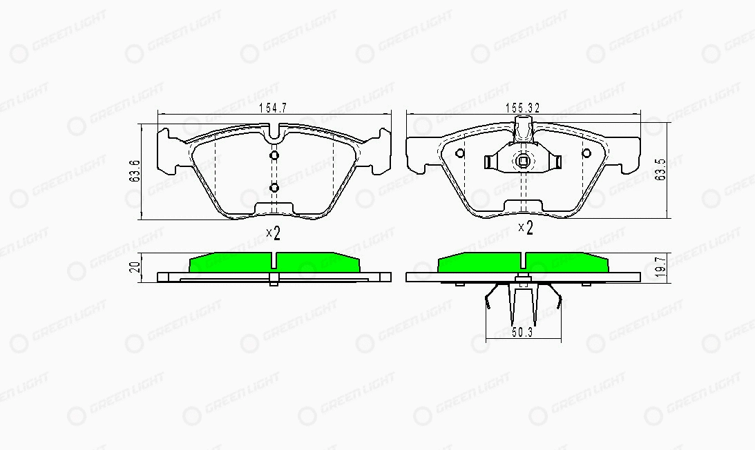 Kit de plaquettes de frein, frein à disque Automotive Adriado GLBP0080