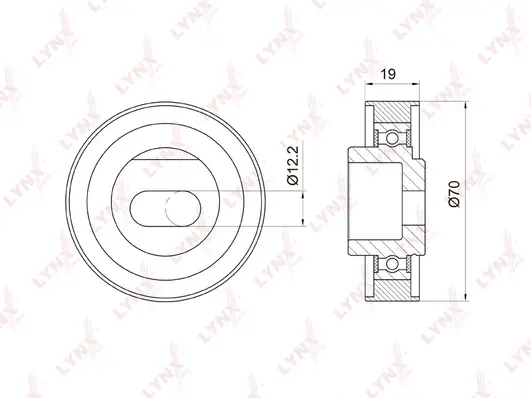Poulie de tension, courroie crantée LYNXAUTO PB-1020