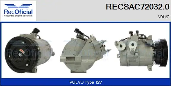 Compresseur, climatisation RECOFICIAL RECSAC72032.0
