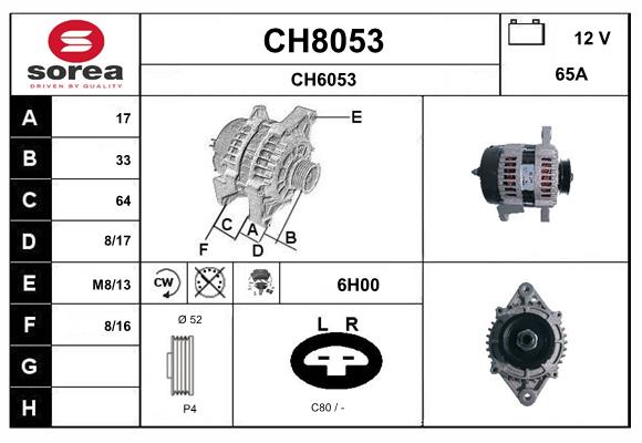 Alternateur SNRA CH8053