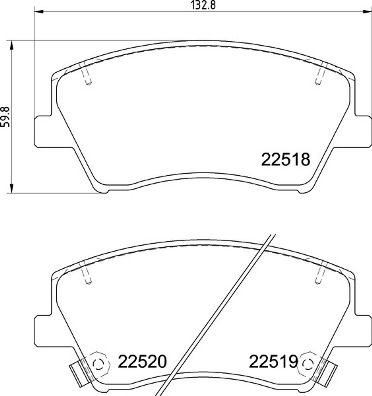 Kit de plaquettes de frein, frein à disque KAISHIN FK10334