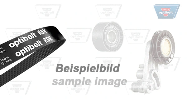 Jeu de courroies trapézoïdales à nervures OPTIBELT 6 PK 1503KT1