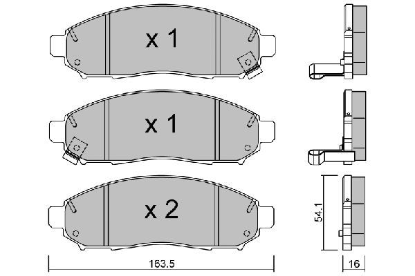 Kit de plaquettes de frein, frein à disque AISIN BPNI-1007