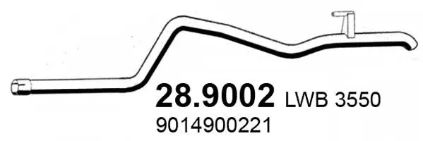 Tuyau d'échappement ASSO 28.9002
