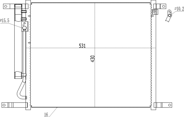Condenseur, climatisation HART 614 525