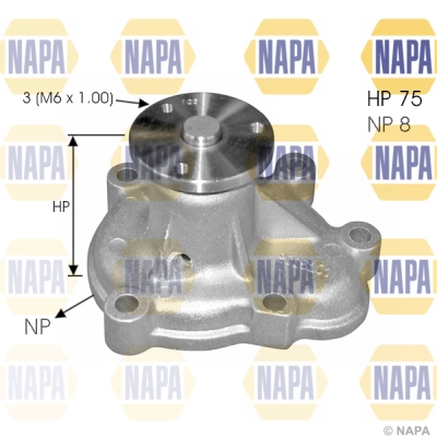 Pompe à eau, refroidissement du moteur NAPA NWP1542
