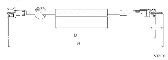 Câble flexible de commande de compteur CABOR S07101