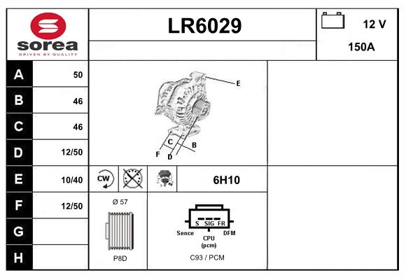 Alternateur SERA LR6029
