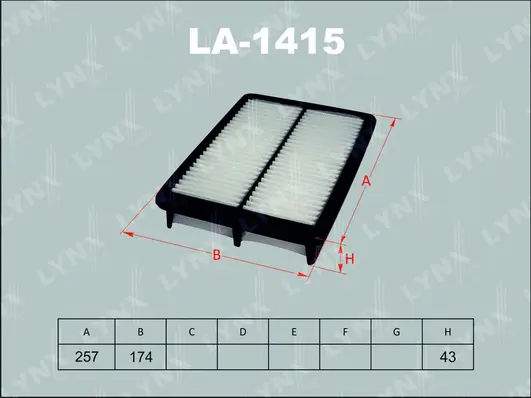 Filtre à air LYNXAUTO LA-1415