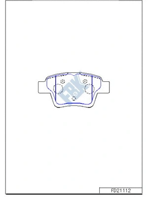 Kit de plaquettes de frein, frein à disque FBK FD21112