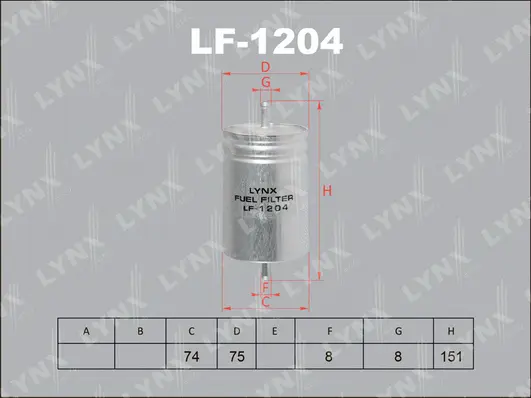 Filtre à carburant LYNXAUTO LF-1204