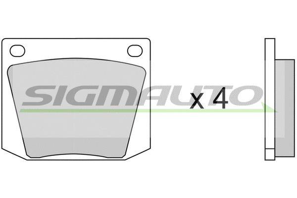 Kit de plaquettes de frein, frein à disque SIGMAUTO SPA031