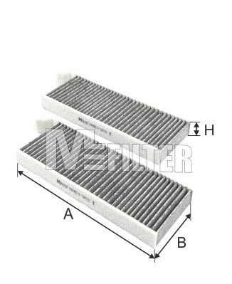 Filtre, air de l'habitacle MFILTER K 9199C-2