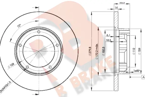 Disque de frein R BRAKE 78RBD24269