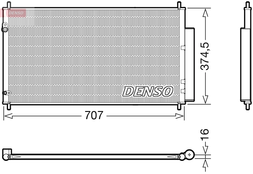 Condenseur, climatisation DENSO DCN40025