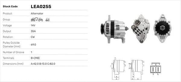 Alternateur LUSA LEA0255