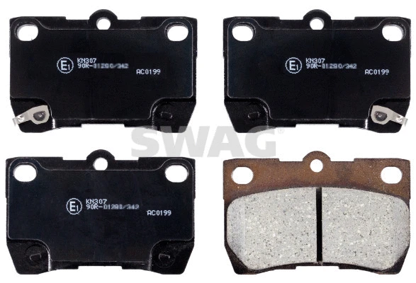 Kit de plaquettes de frein, frein à disque SWAG 33 10 7504
