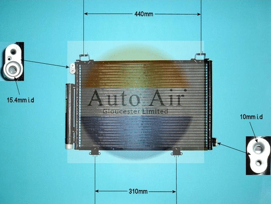 Condenseur, climatisation AUTO AIR GLOUCESTER 16-1028A