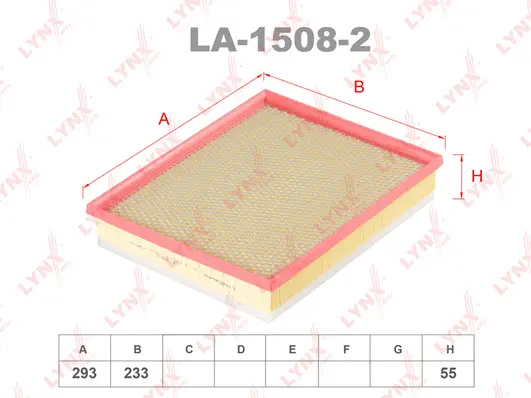 Filtre à air LYNXAUTO LA-1508-2
