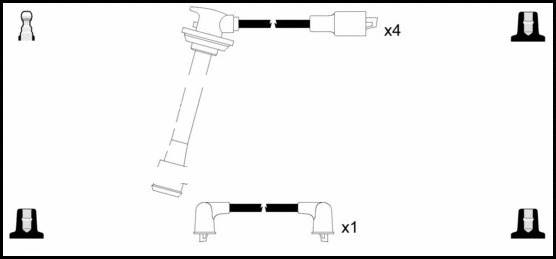 Kit de câbles d'allumage LEMARK HOES589