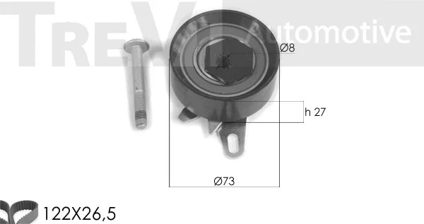 Kit de courroie crantée TREVI AUTOMOTIVE KD1262