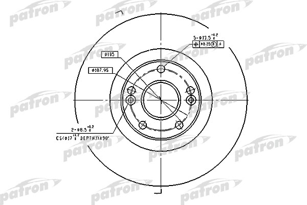 Disque de frein PATRON PBD4179