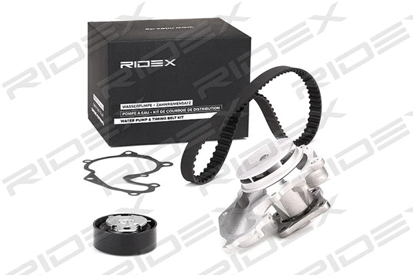 Pompe à eau + kit de courroie crantée RIDEX 3096W0050