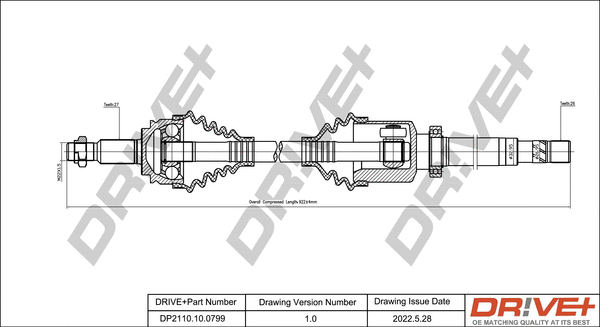 Arbre de transmission Dr!ve+ DP2110.10.0799
