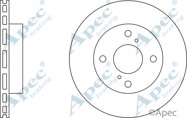 Disque de frein APEC DSK2801