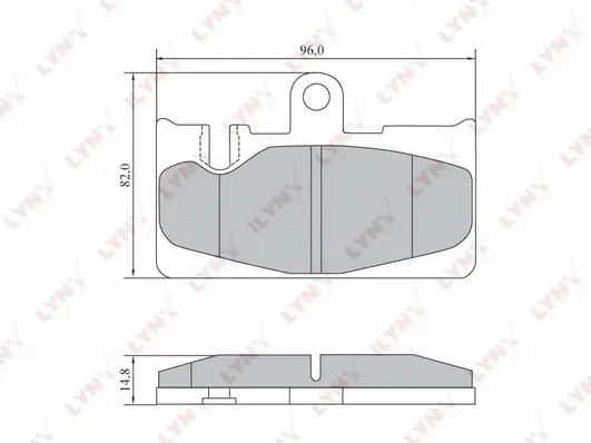 Kit de plaquettes de frein, frein à disque LYNXAUTO BD-7569