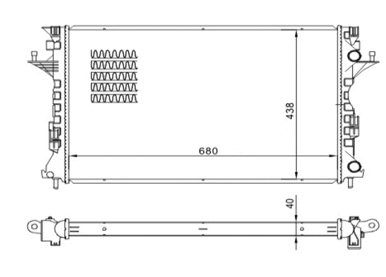 Radiateur, refroidissement du moteur HART 618 646