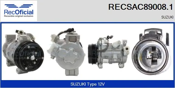 Compresseur, climatisation RECOFICIAL RECSAC89008.1
