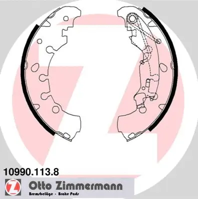 Jeu de mâchoires de frein ZIMMERMANN 10990.113.8