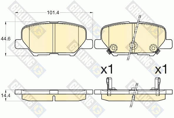 Kit de plaquettes de frein, frein à disque GIRLING 6135837