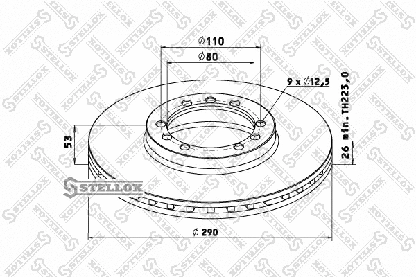 Disque de frein STELLOX 85-00717-SX